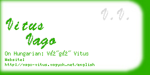 vitus vago business card